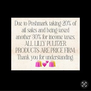 Lilly Pulitzer Inventory is all FINAL PRICE.
